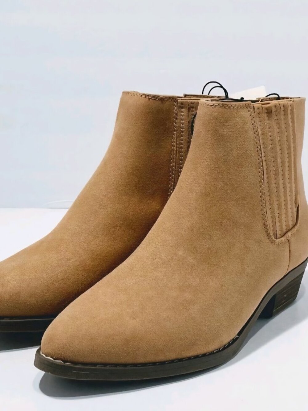 Universal Thread Women's Alena Pull-on Ankle Boots Tan Color Size 11 WIDE NWT